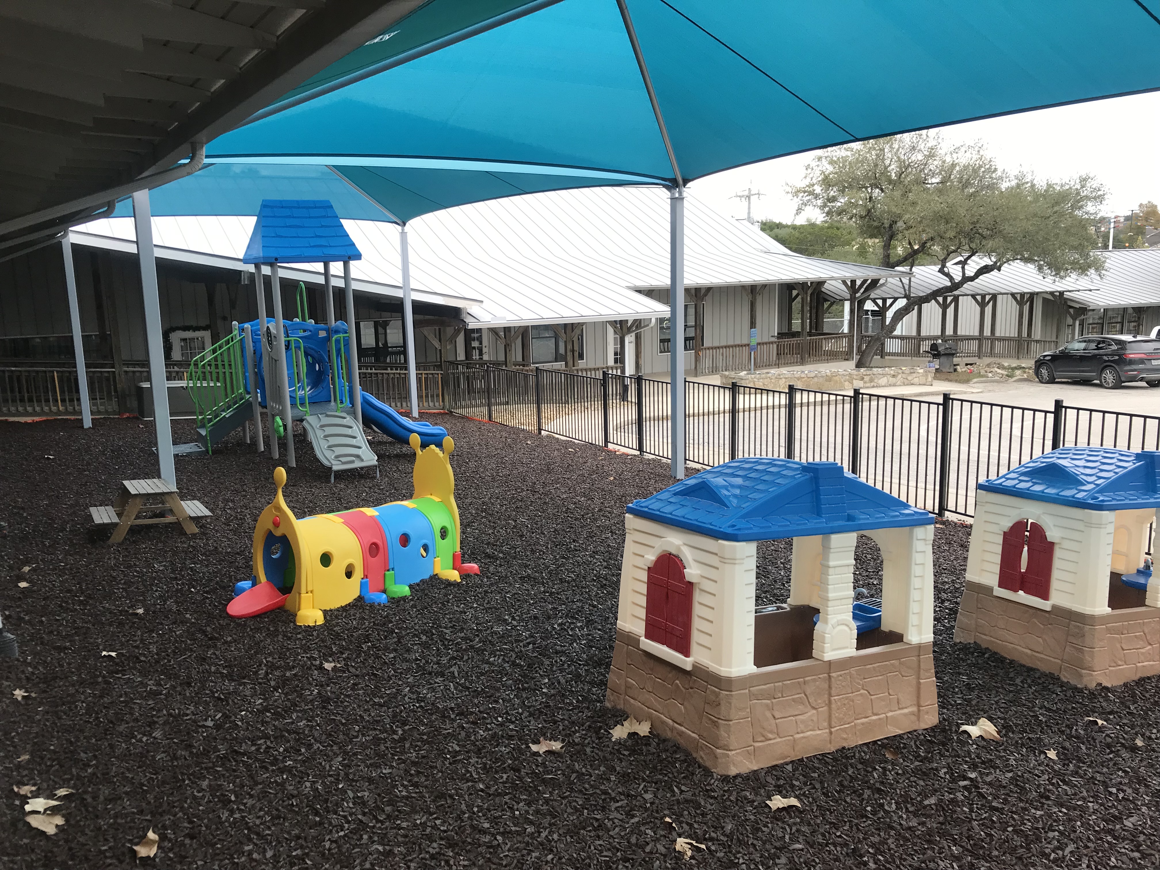 Completed covered playground at Fellowship of San Antonio